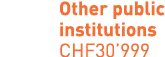 Other public institutions CHF30’999 