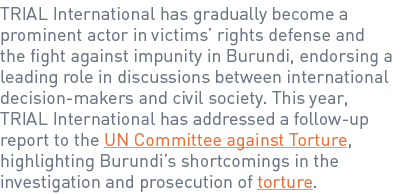 TRIAL International has gradually become a prominent actor in victims’ rights defense and the fight against impunity ...