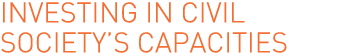 Investing in civil society’s capacities