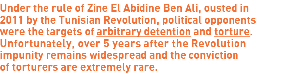 Under the rule of Zine El Abidine Ben Ali, ousted in 2011 by the Tunisian Revolution, political opponents were the ta...
