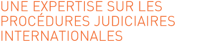 Une expertise sur les procédures judiciaires internationales