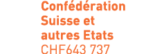 Confédération Suisse et autres Etats CHF643 737 